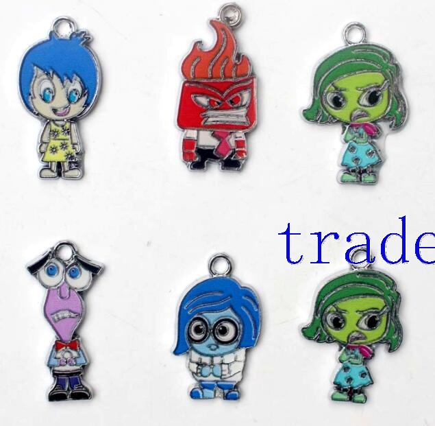 Cartoon Inside Out Metal Pendants