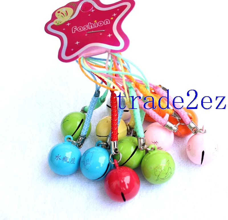 Different Twelve Constellations Strap & Bell Charms