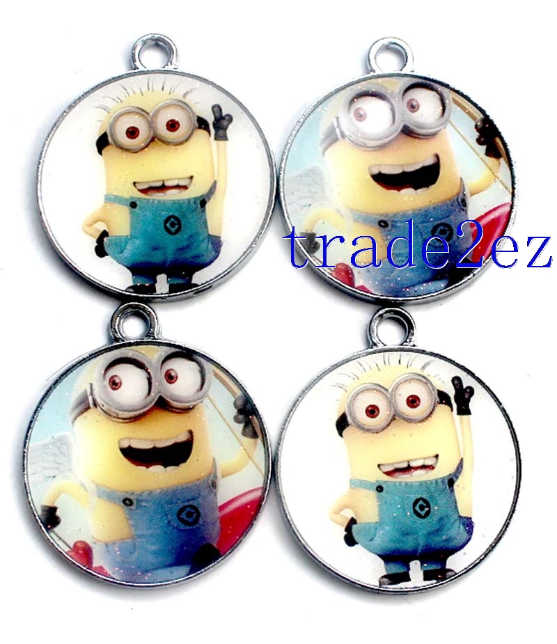 Animation Despicable Me Cartoon Metal Round Pendants