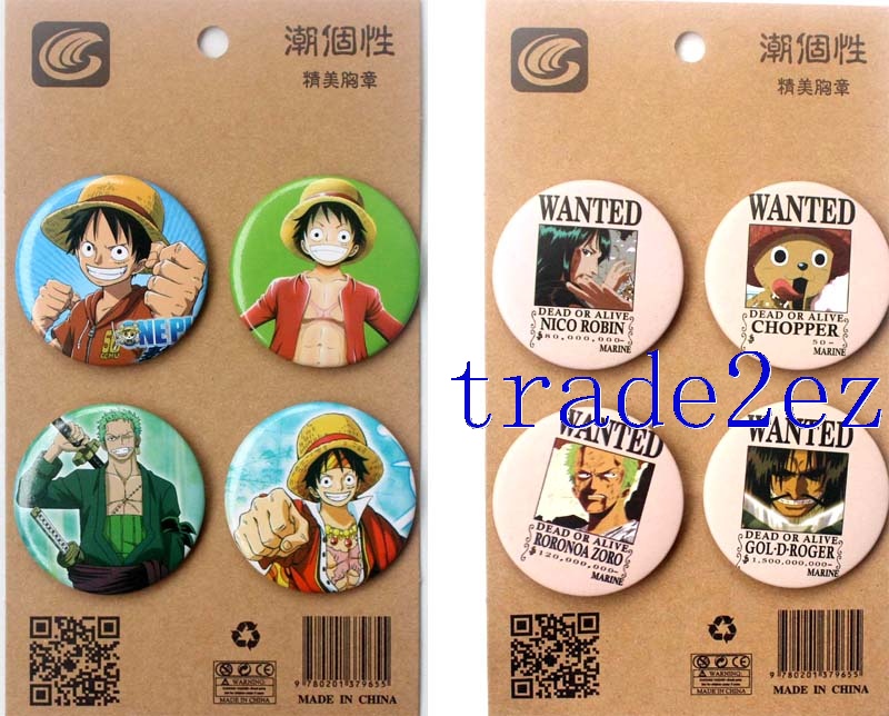 Anime Cartoon ONE PIECE 4.3CM Badge and Buttons