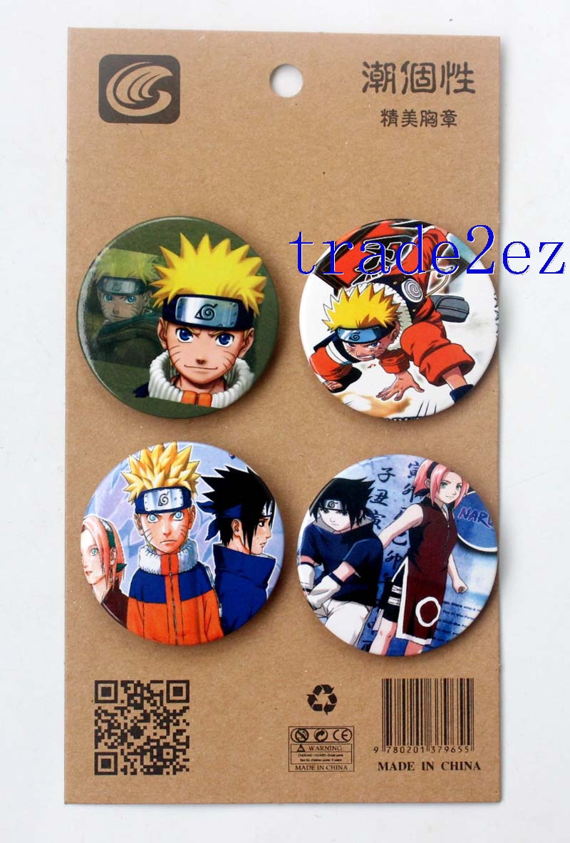 Anime Style Naruto 4.3CM Cartoon Badge and Buttons