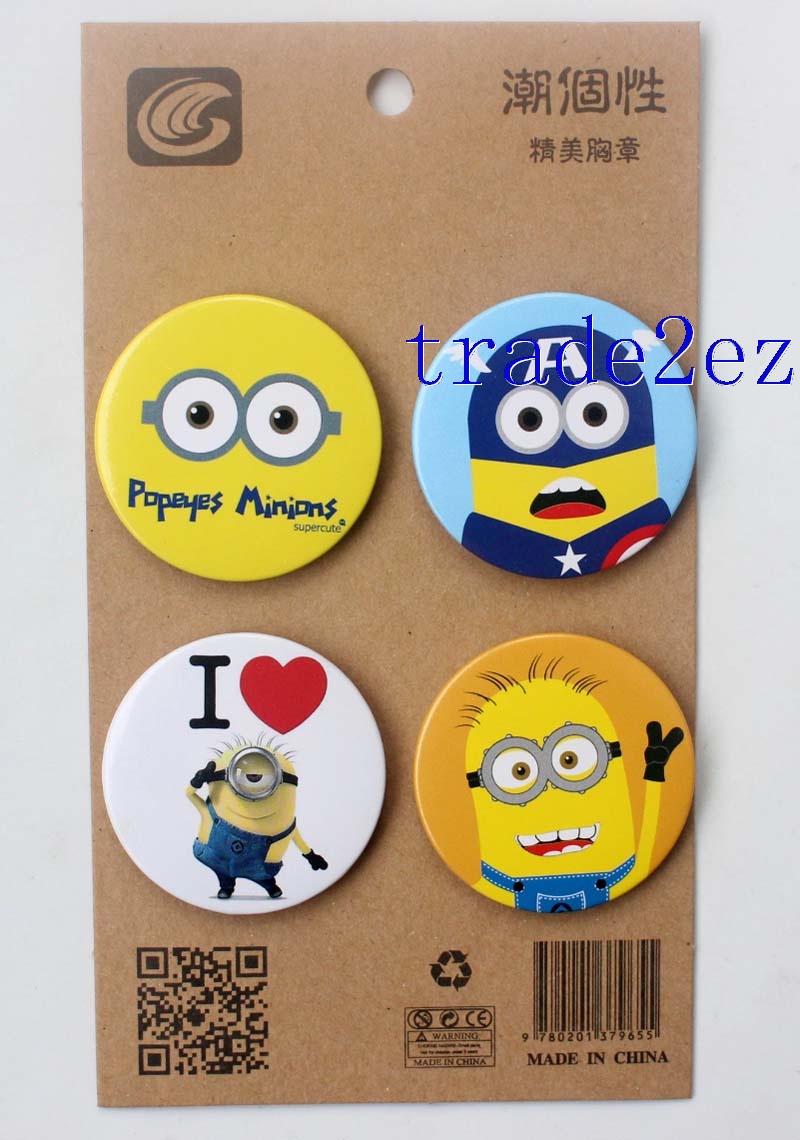 Minions Despicable me 4.3CM Cartoon Badge and Buttons