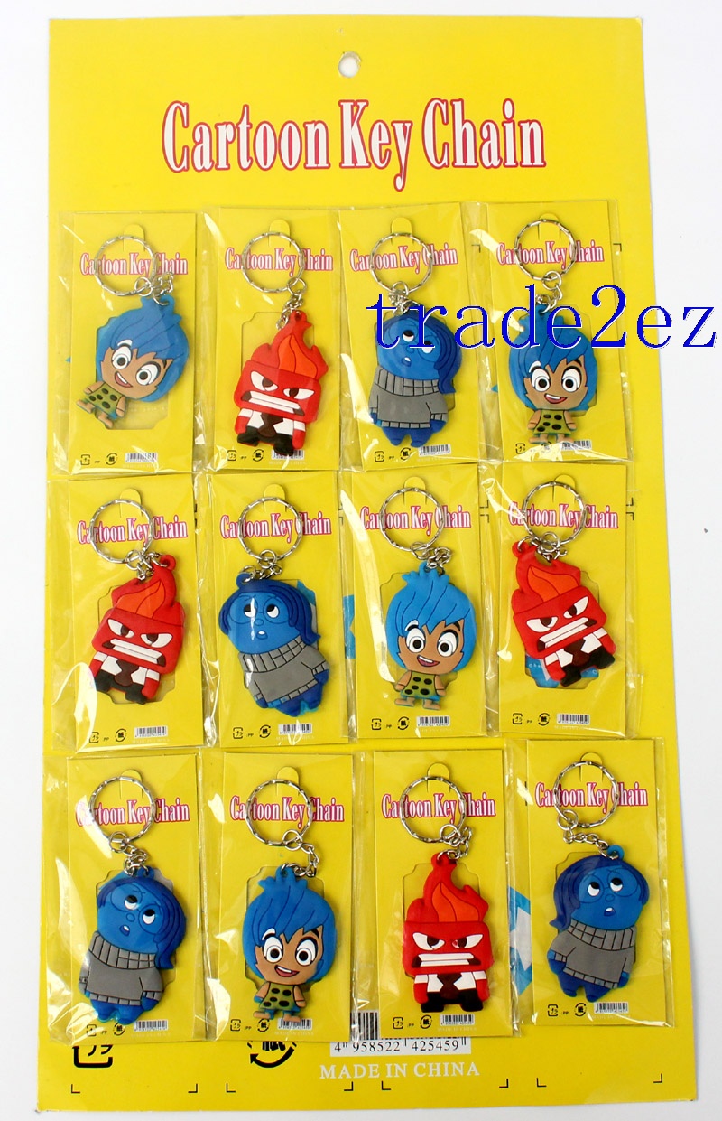 Double-sided Inside Out Cartoon PVC Key Chain