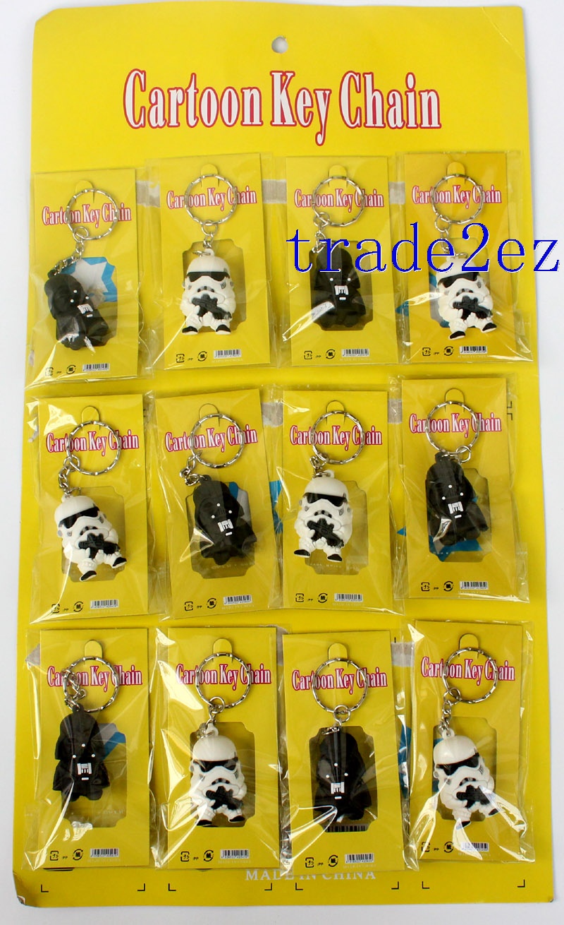 Double-sided Star Wars 3D PVC Key Chain Black/White