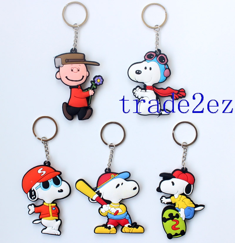 Snoopy Sports Style Double sidedPVC Keychains