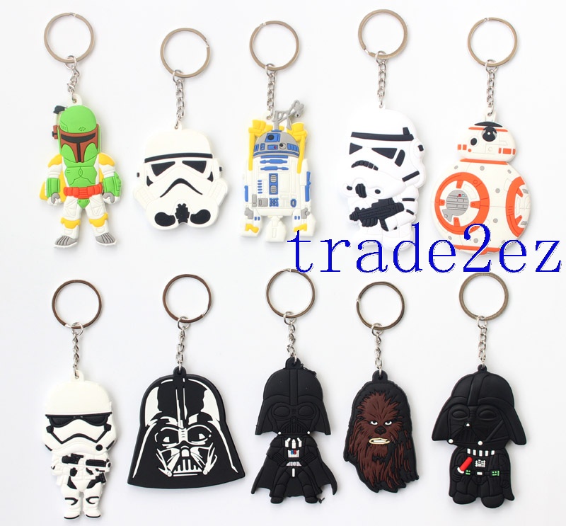 Different Style Star Wars Double sided PVC Keychains