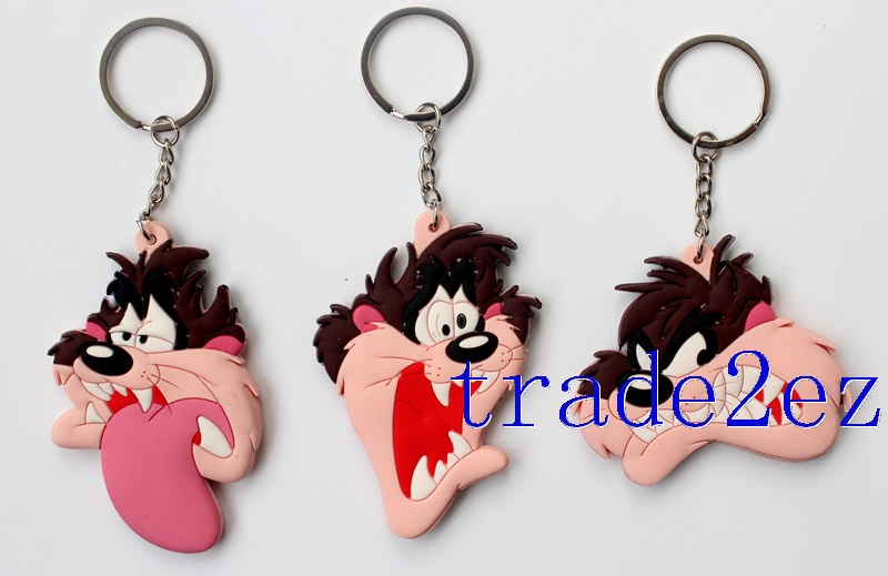 Animation Tasmanian Devil Cartoon Double sided PVC Keychains