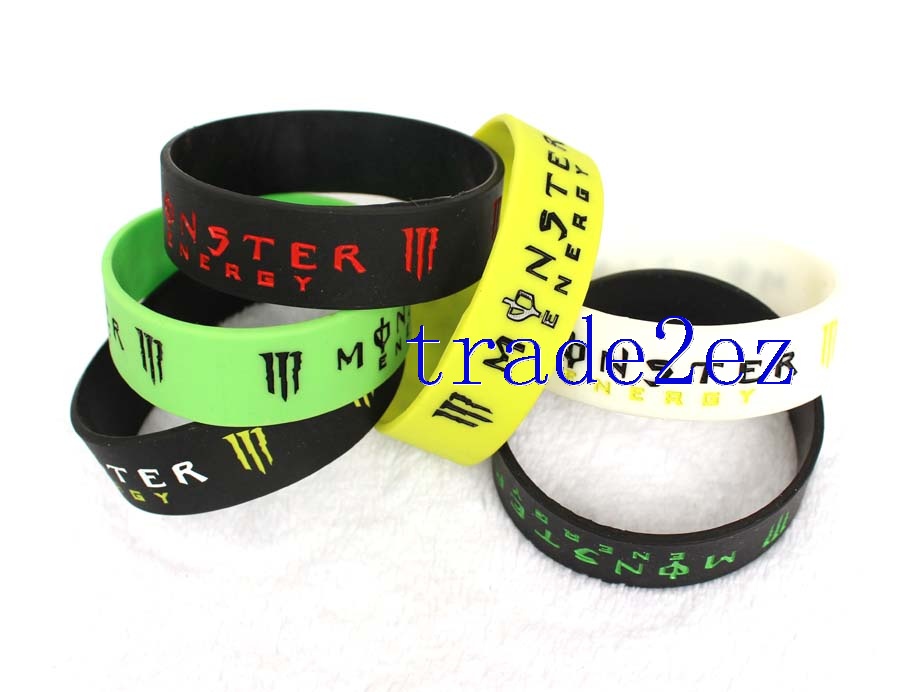 Drink Monster Energy Logo Wristband Silicone Bracelets