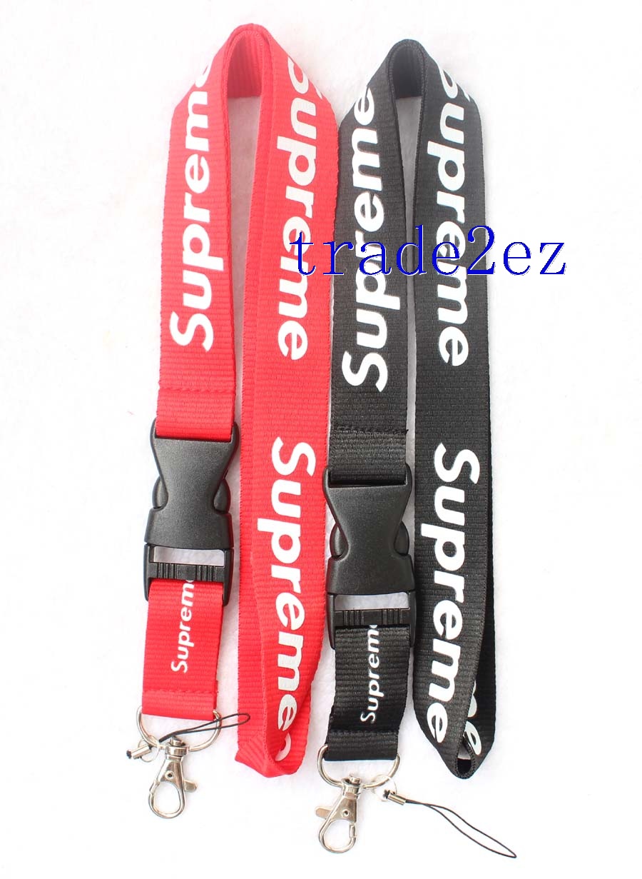 Supreme Lanyard Black Red