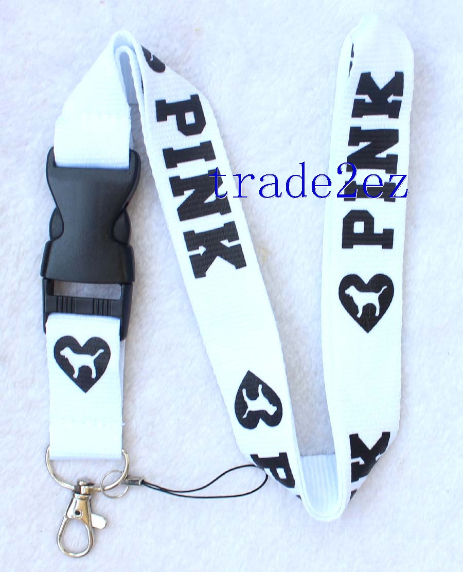 Love Pink White Black Lanyard Victoria's Secret VS