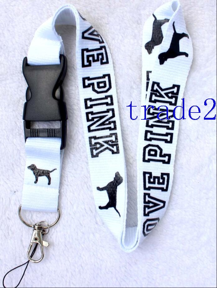 Love Pink Lanyard White/Black