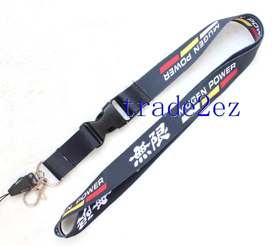 MUGEN POWER Black Lanyard Strap Keychain