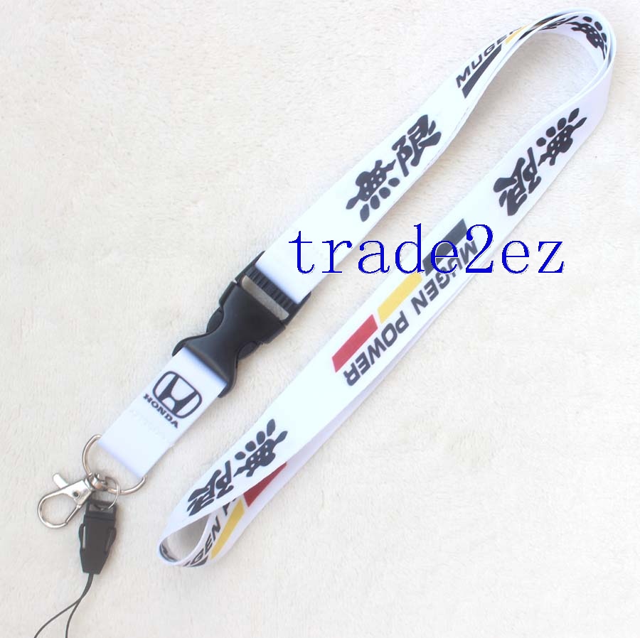 MUGEN POWER White Lanyard Strap Keychain