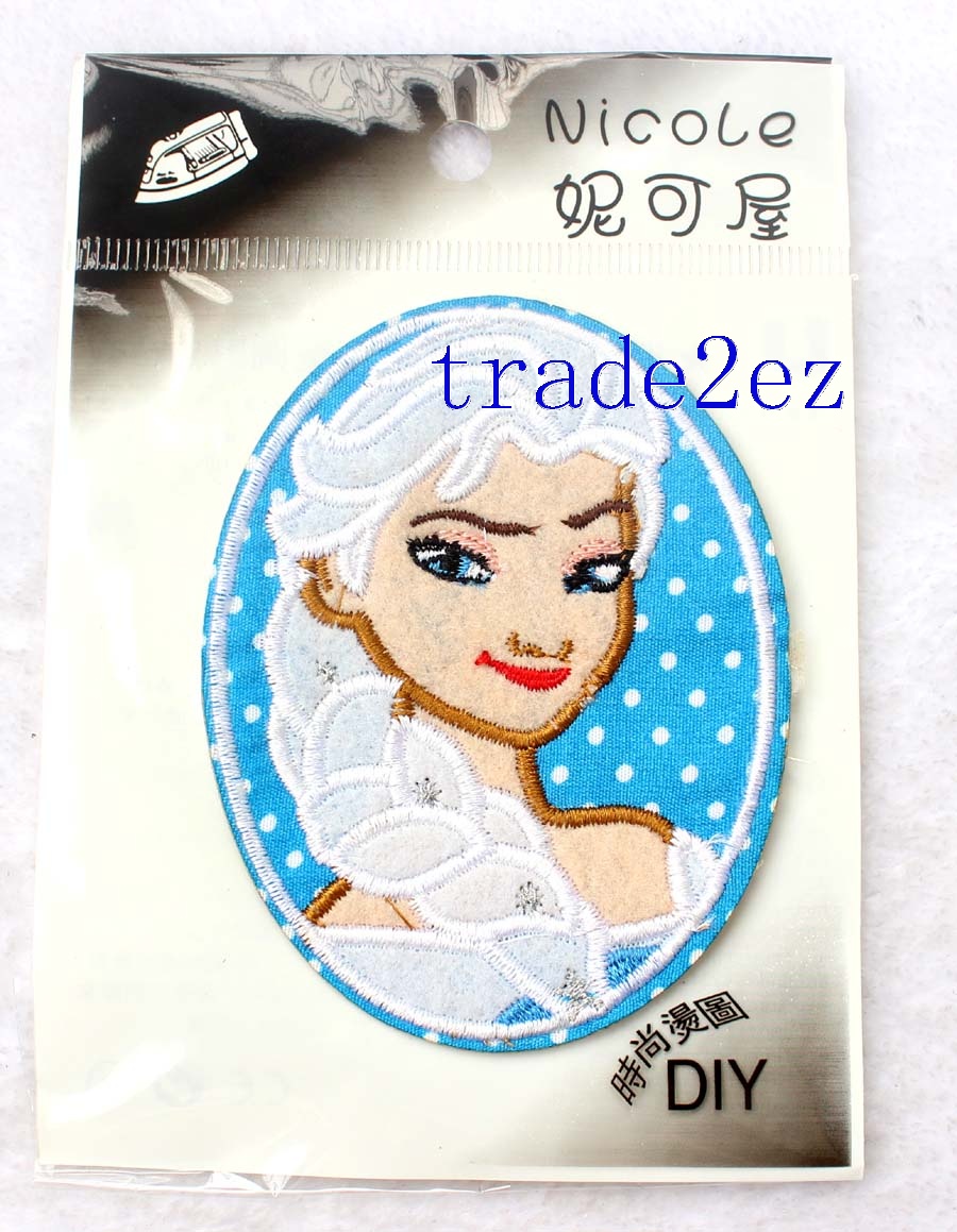 Frozen Disney Elsa Princess DIY Fabric Patch Sticker