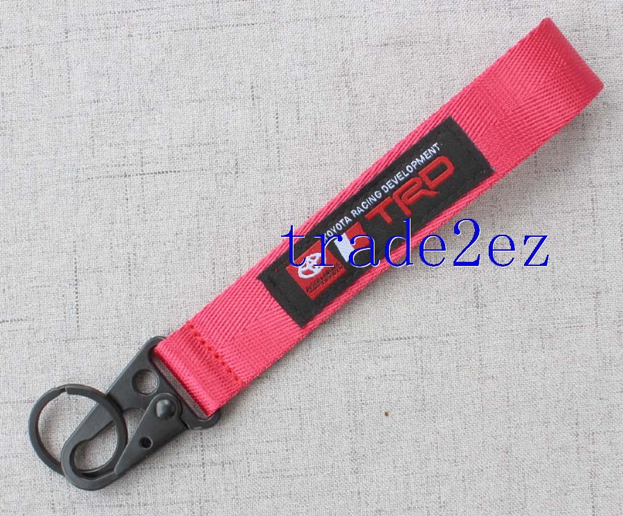 Red TRD Wrist Keychains Strap Lanyard