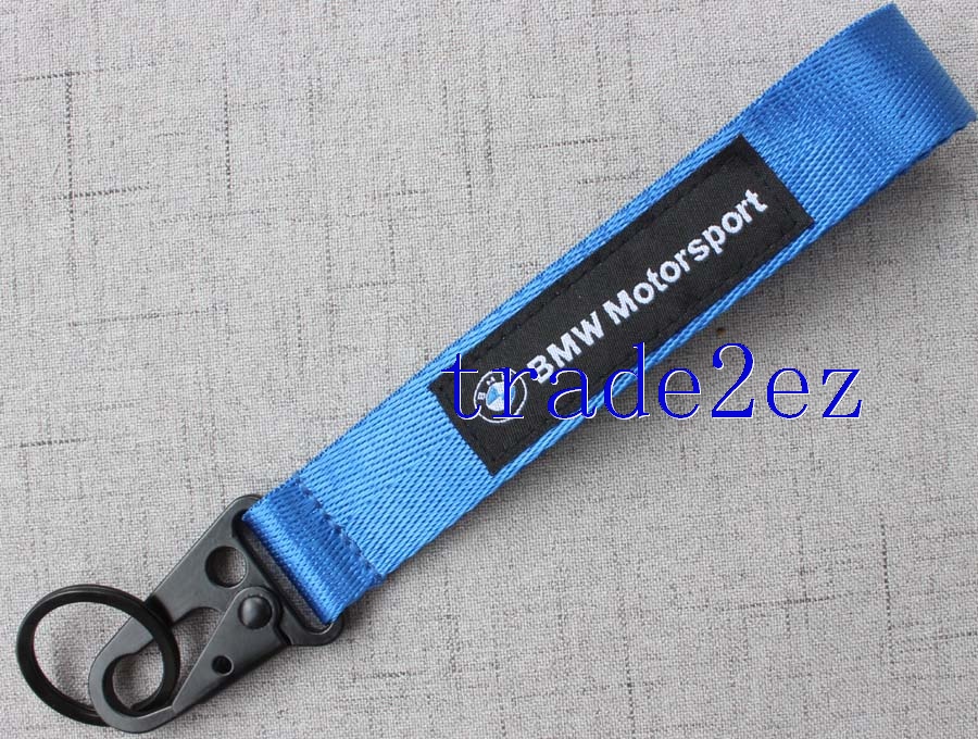 Wrist Keychains Strap Lanyard blue BMW