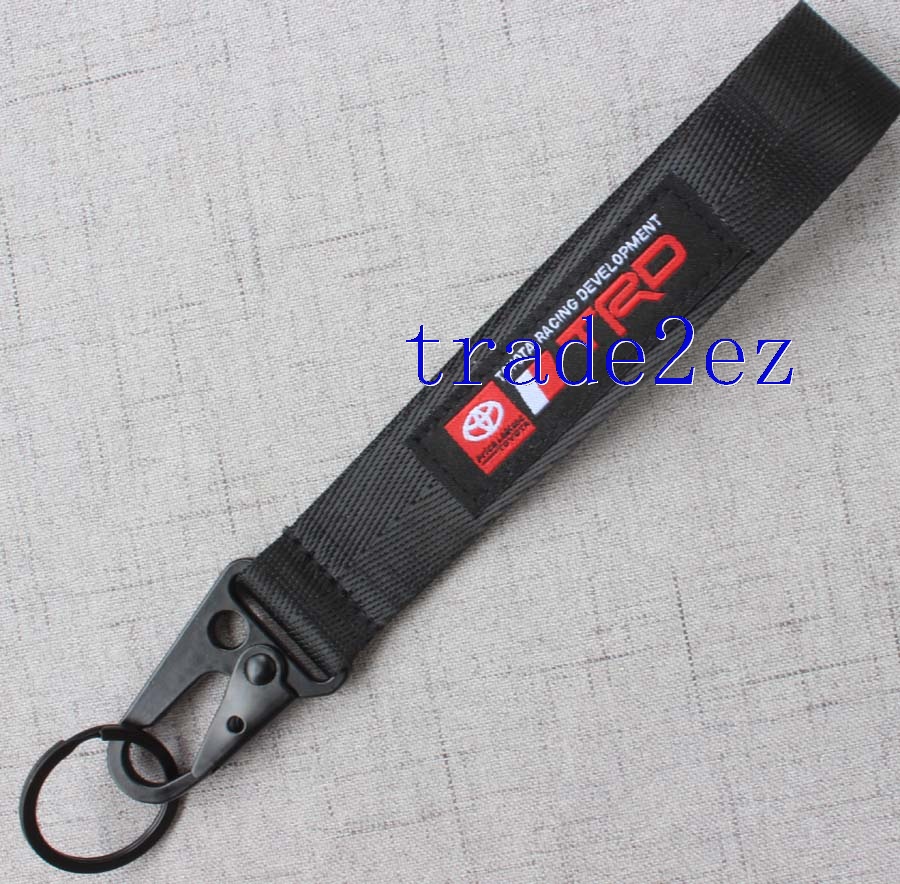 TRD Black Wrist Keychains Strap Lanyard