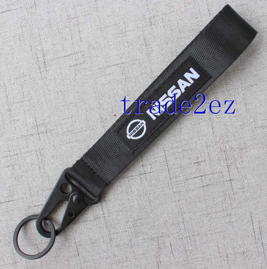 Nissan Black Wrist Keychains Strap Lanyard