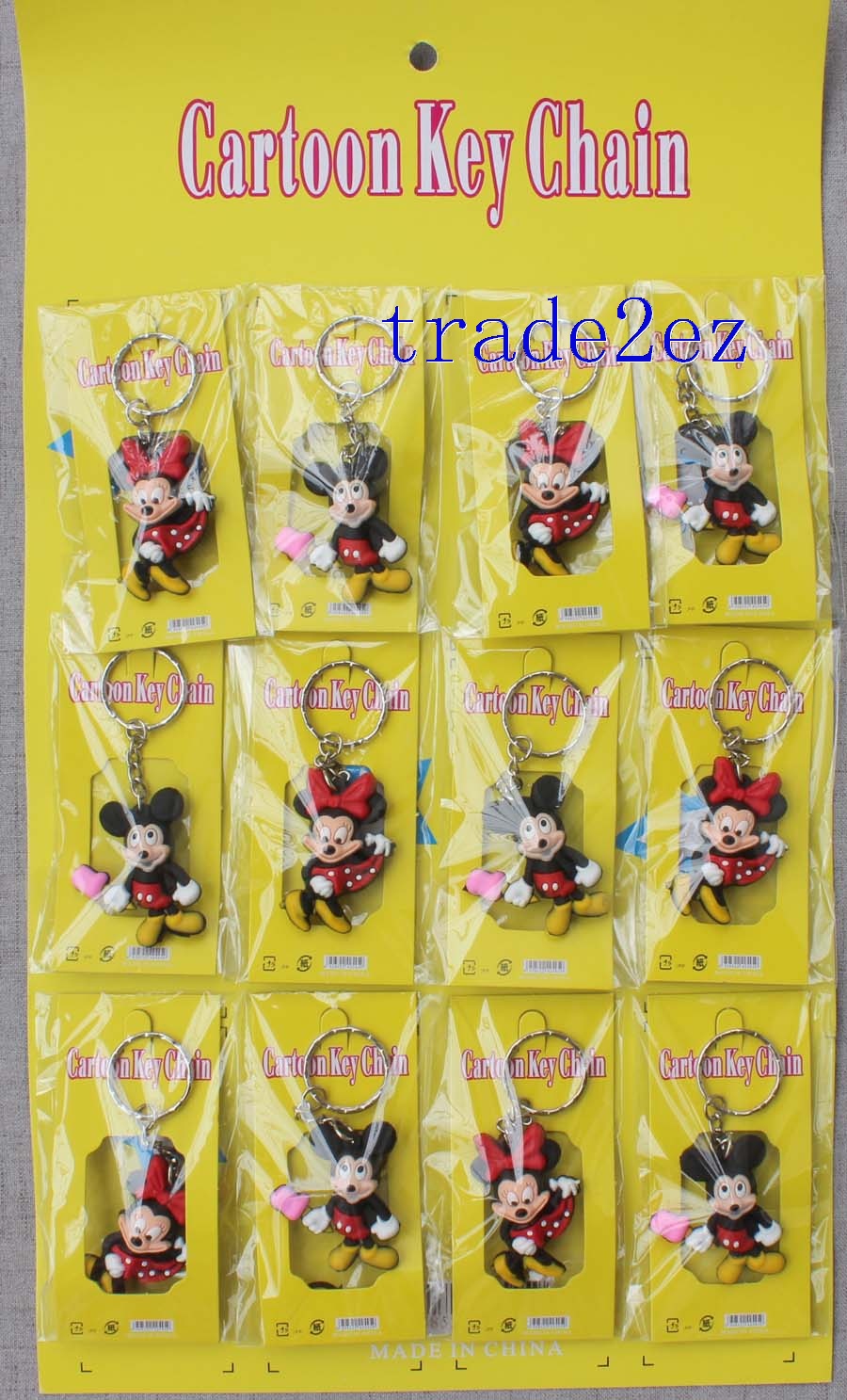 Keychains A 12-piece Mickey Mouse Shape