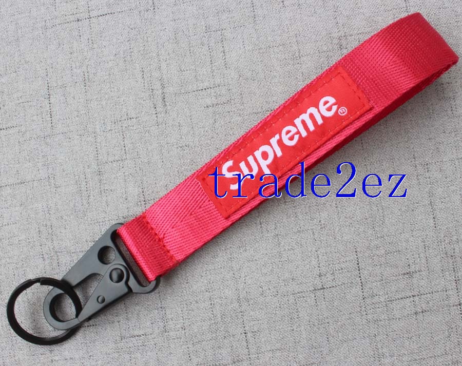 Supreme red Wrist Keychains Strap Lanyard