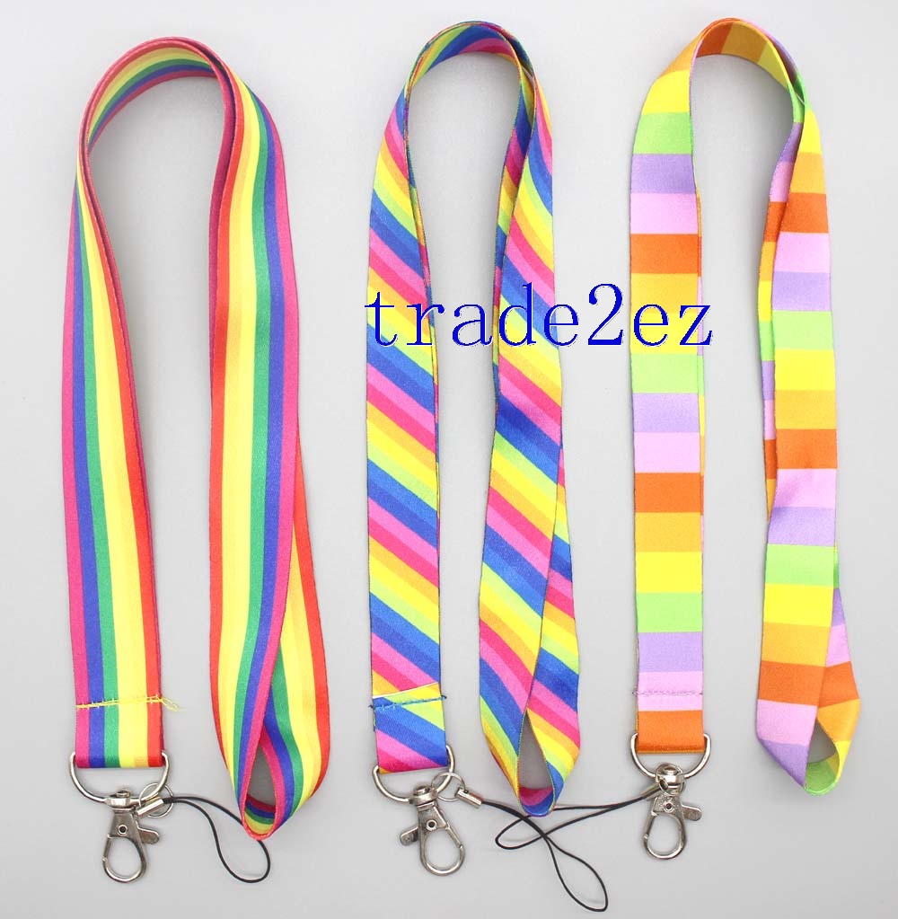 Color stripes lanyard