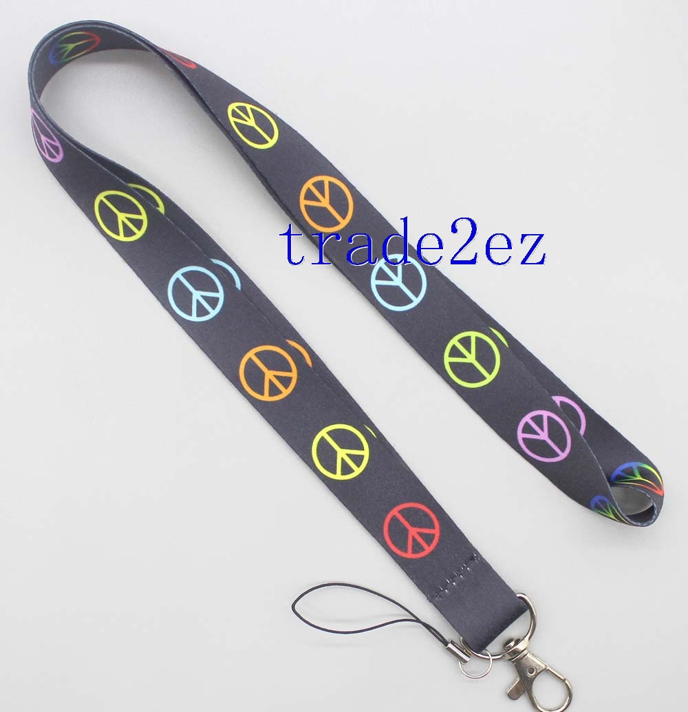 Peace sign lanyard