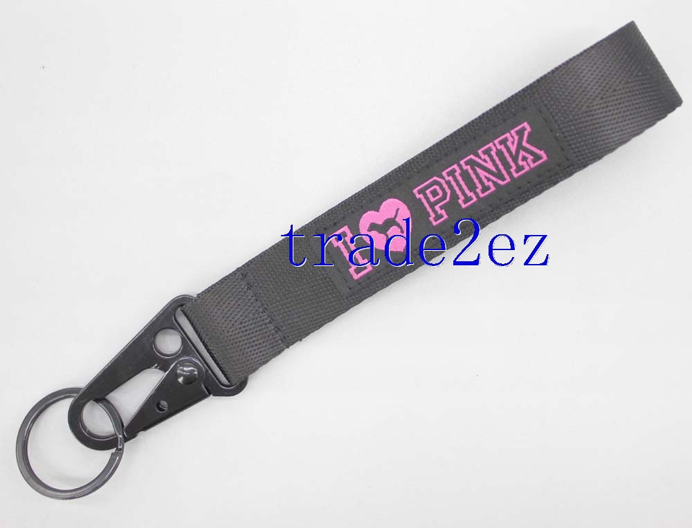 Victoria's Secret Love Pink Keychain Holder Lanyard With Clip