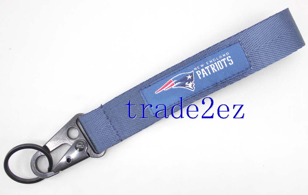 NFL New England Patriots Keychain Lanyard Clip with Strap