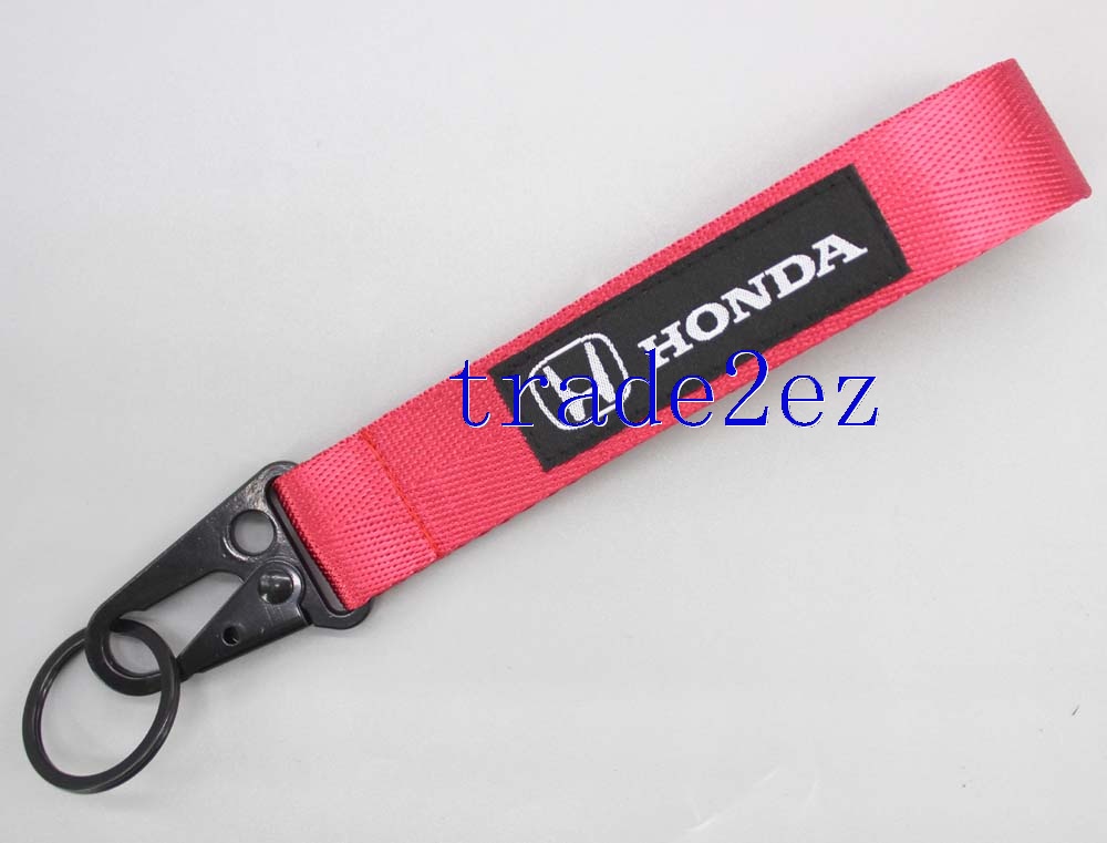 Honda Red Keychain Lanyard Clip with Strap