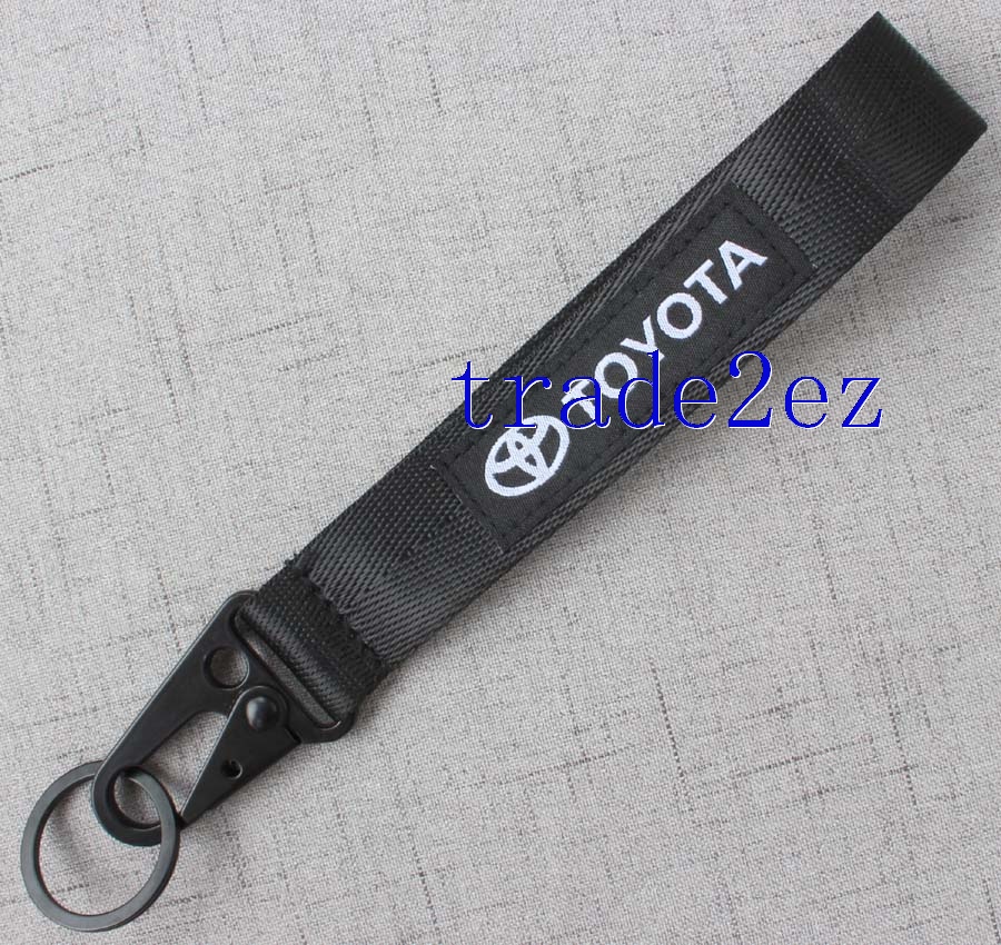 Toyota Black Keychain Holder Lanyard With Clip
