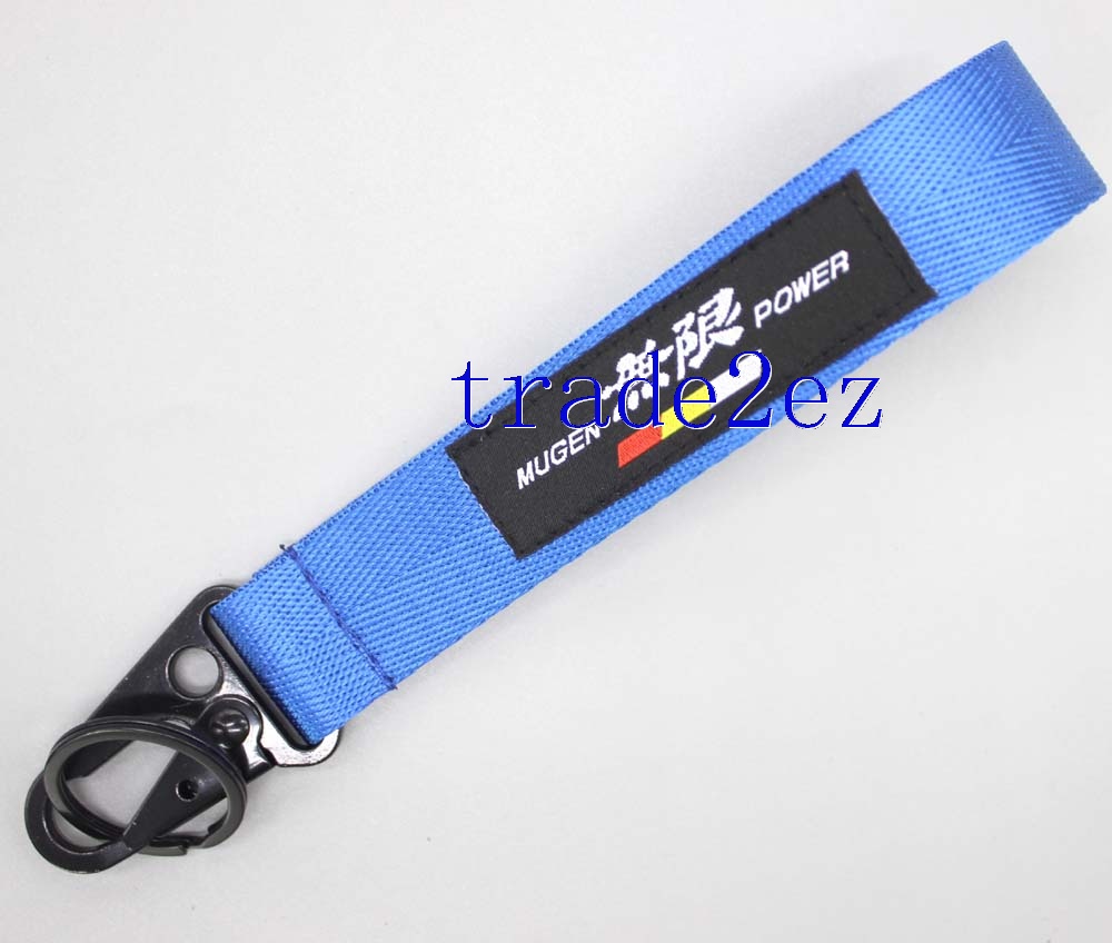 Mugen Power Blue Honda Keychain Holder Lanyard With Clip