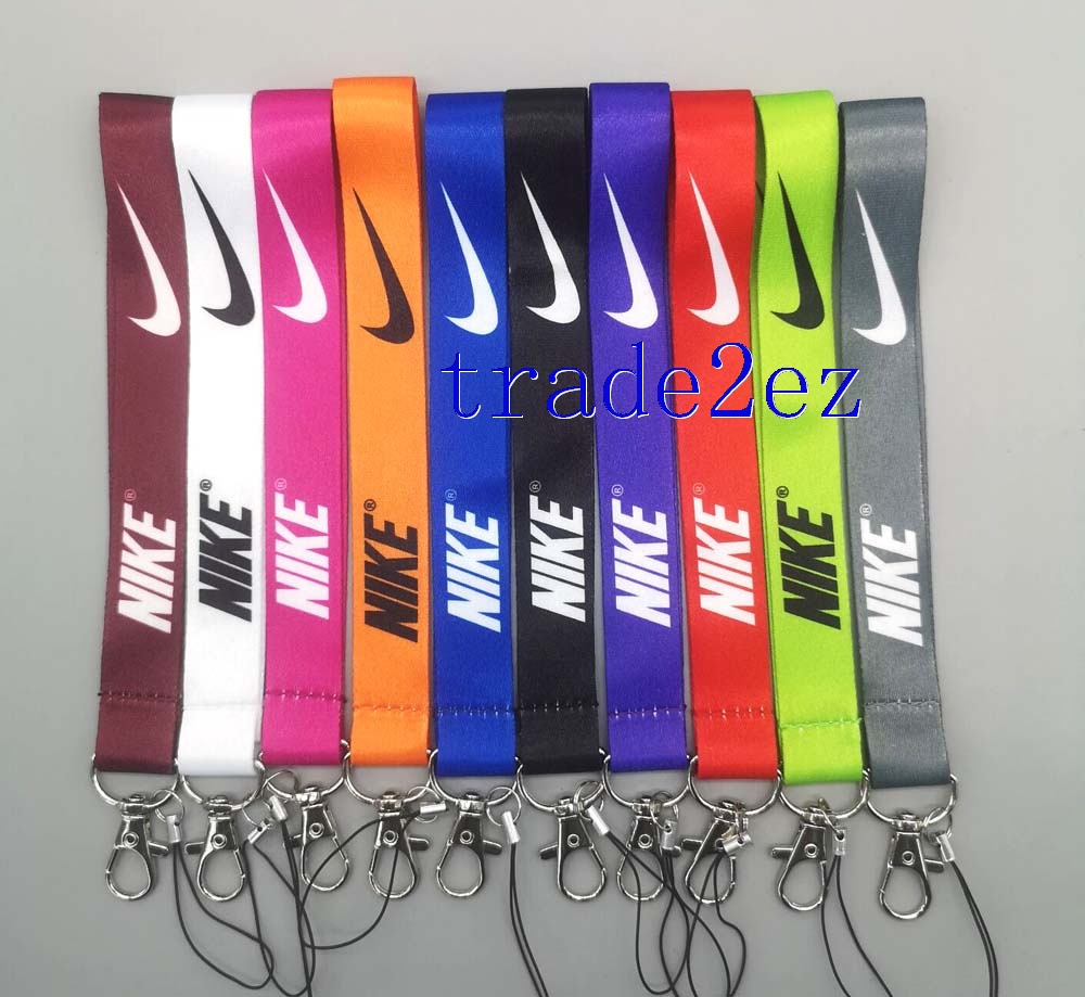 Nike Wrist Lanyards Metal Key Ring Nylon Strap Ribbon