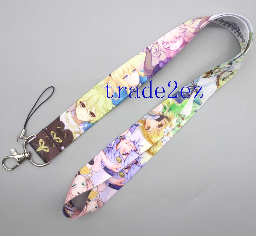 Genshin Impact Key Chain Keyring Lanyard