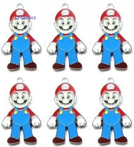 Super Mario DIY Metal Charms Jewelry Making pendants