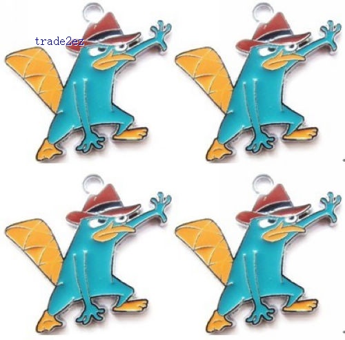 Phineas and Ferb DIY Metal Charms Jewelry Making pendants