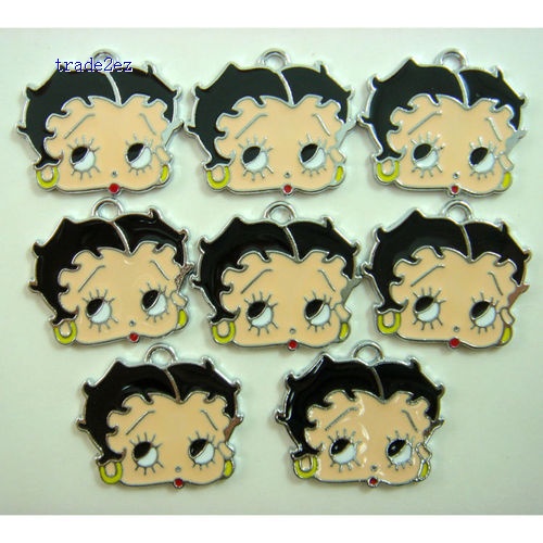 Betty Boop Head DIY Metal Charms Jewelry Making