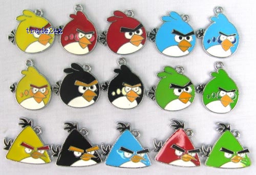 Angry Birds Jewelry Making Metal Charm pendants