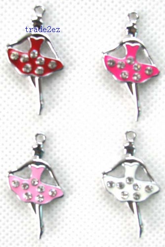 Dance Girl`s Alloy Enamel Pendants