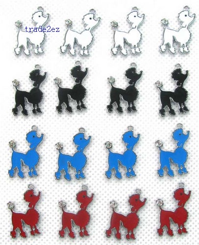 Cute Lady dog Figure Pendant Charms