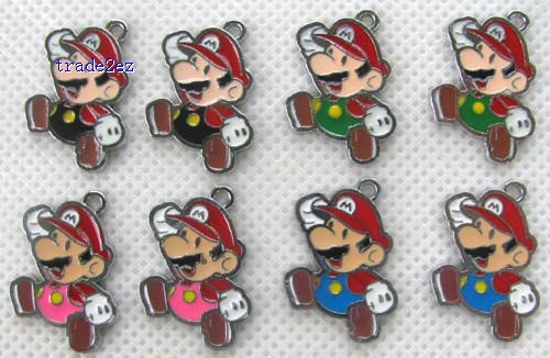 Super Mario Bros DIY Metal Charms Jewelry Making