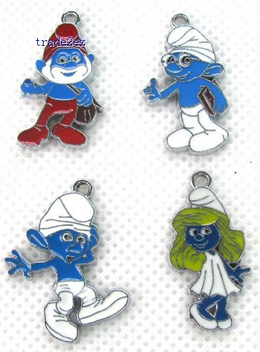 The Smurfs Metal Charms Earrings Pendants Jewellery Making