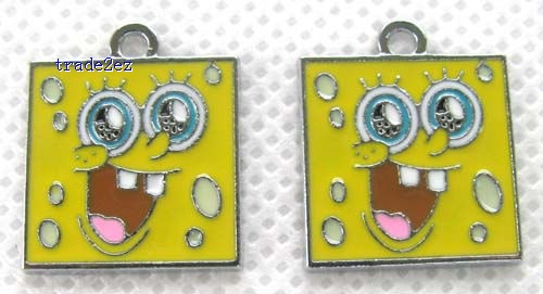 Spongebob Jewelry Making Metal Charm pendants