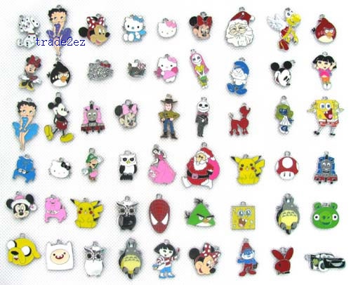 Cartoon Mix Style Jewelry Making Metal Charm pendants