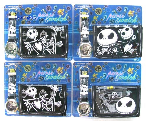 The Nightmare Before Christmas Cartoon Wallets With Watch Cute Children Cheap Watches