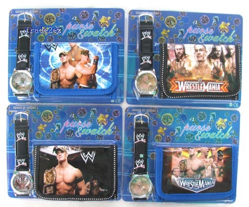 WWE Wrestling Kids Watch & Money Purse Wallet