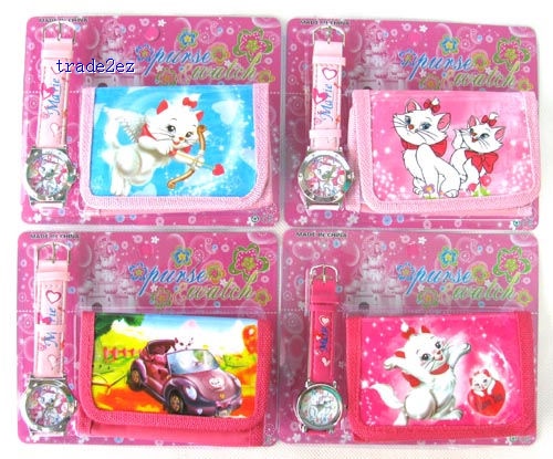 Marie Cat love watch Wristwatches and purses Wallet