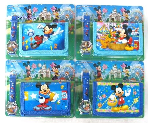 Mickey Mouse Wallet Watch Purse cute christmas gift