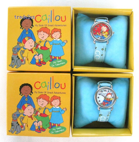 Caillou kids fashion quartz cartoon Jelly Candy led with box