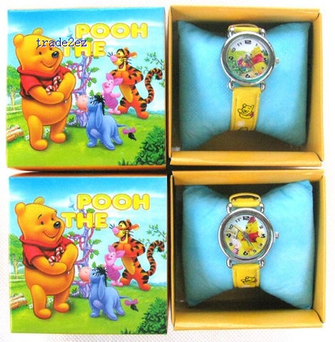 Winnie The Pooh Cartoon watches with boxes Wholesale new
