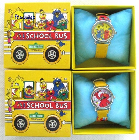 Sesame Street Lovely Kids Watch Cartoon Quartz Watch with Box